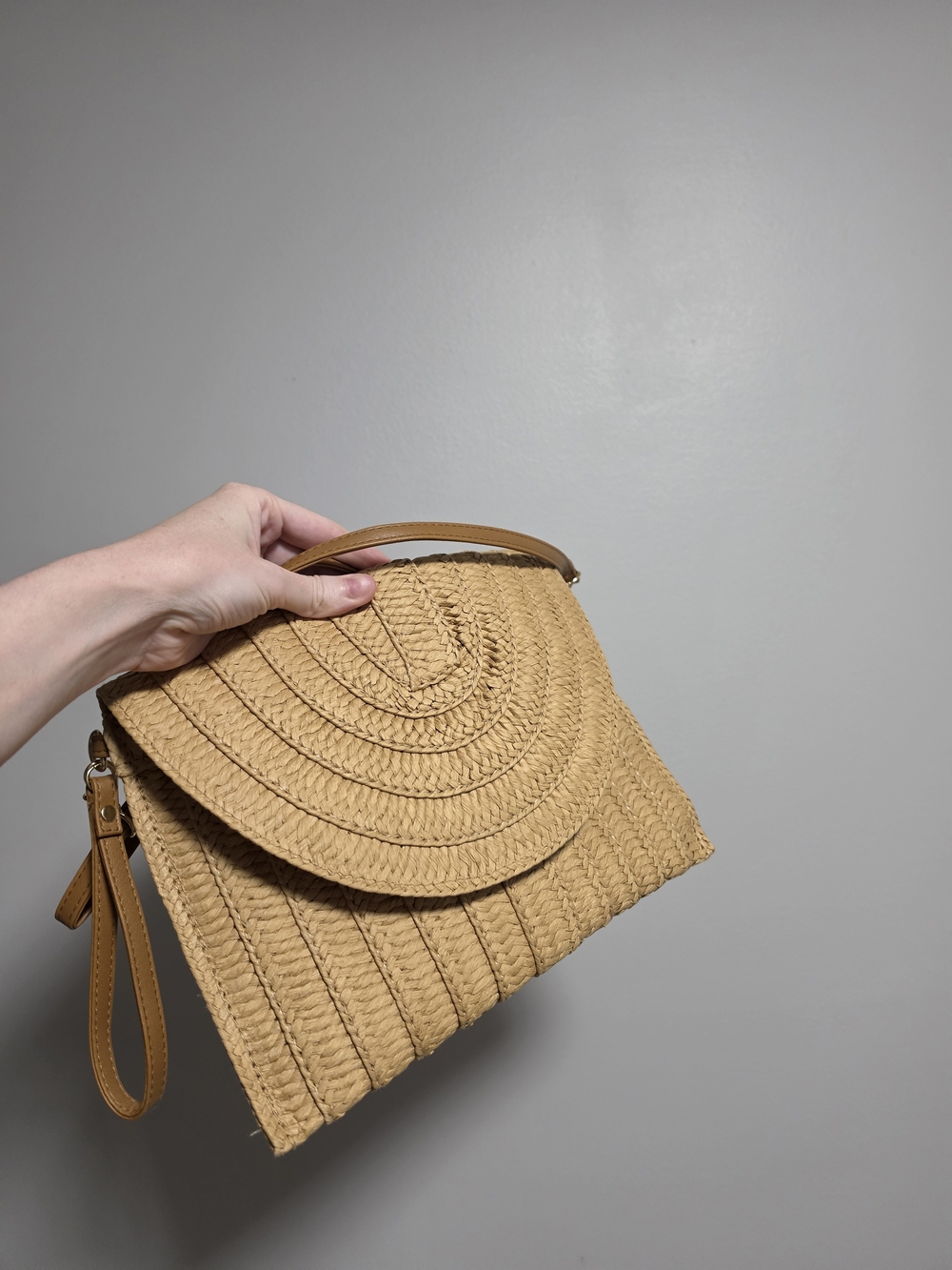 Woven Straw Clutch Bag
